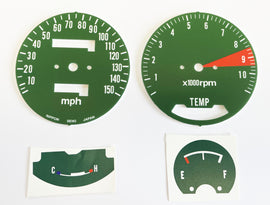 GL1000 K0 Speedometer & Tachometer Face Plate Set ~ MPH (73-0667)