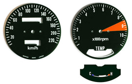 GL1000 LTD Speedometer & Tachometer Face Plate Set ~ KM/H (73-0668)
