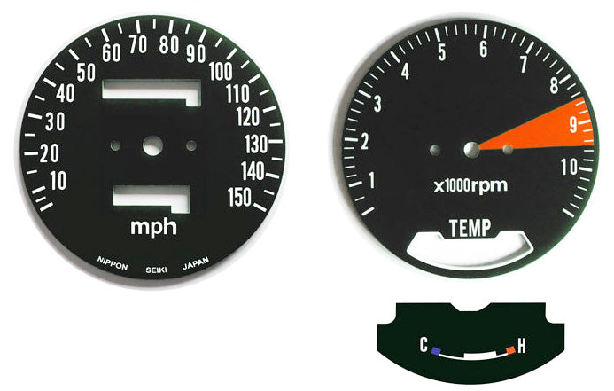Honda GL1000LTD GL1000 LTD Speedometer and Tachometer Face Plate Set MPH