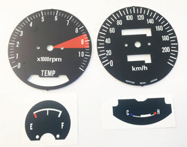 GL1000 K2 Speedometer & Tachometer Face Plate Set ~ KM/H (73-0670)