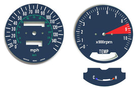 GL1000 K2 Speedometer & Tachometer Face Plate Set ~ MPH (73-0671)