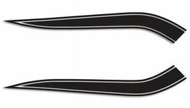 CB450K 1969-72 Gas Tank Stripe Decals ~ Black Stripes (73-0675)