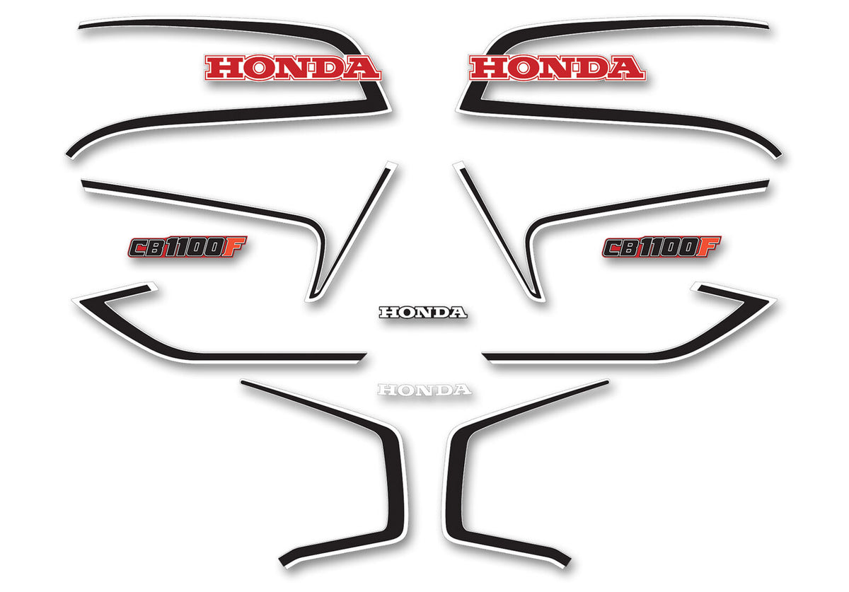 Honda CB1100F Complete Decal Set Red and White USA Model