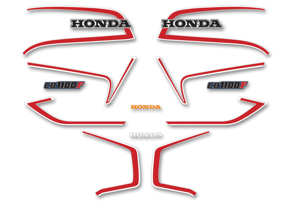 Honda CB1100F Complete Decal Set Blue and White USA Model