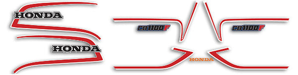 Honda CB1100F Complete Decal Set Blue and White Canadian Model