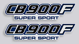 CB900F 1982 Side Panel Logo Decal Set ~ Silver Model