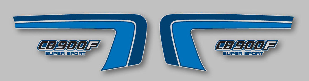 Honda CB900F Side Panel Stripe and Logo Decal Set Silver Model