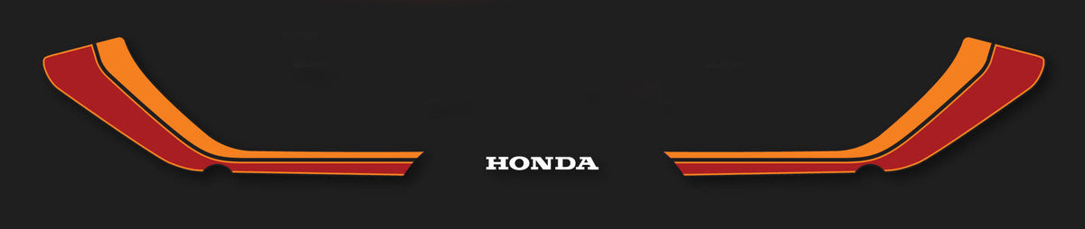 Honda CB900F Tail Section Stripe and Logo Decal Set Black Model