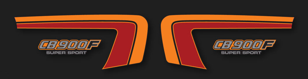 Honda CB900F Side Panel Stripe and Logo Decal Set Black Model