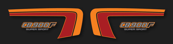 Honda CB900F Side Panel Stripe and Logo Decal Set Black Model