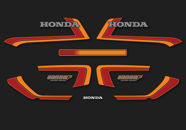 Honda CB900F Complete Decal Set Black Model
