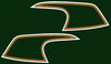 1972-73 Honda CB350F Gas Tank Decal Set - Candy Bacchus Olive