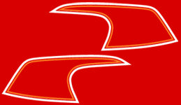 Honda CB350F Gas Tank Decal Set Flake Matador Red