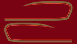 CB400F 1977 Gas Tank Stripe Decal Set ~ Candy Antares Red (73-0698)