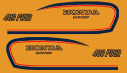 CB400F 1977 Complete Decal Set ~ Parakeet Yellow (73-0701)