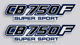 CB750F 1982 Side Panel Logo Decal Set ~ Silver Model