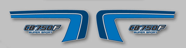Honda CB750F Side Panel Stripe and Logo Decal Set Silver Model