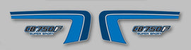 CB750F 1982 Side Panel Stripe & Logo Decal Set ~ Silver Model (73-0719)