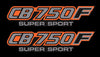 1982 Honda CB750F Side Panel Logo Decal Set - Black Model