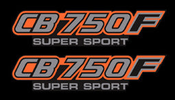 Honda CB750F Side Panel Logo Decal Set Black Model