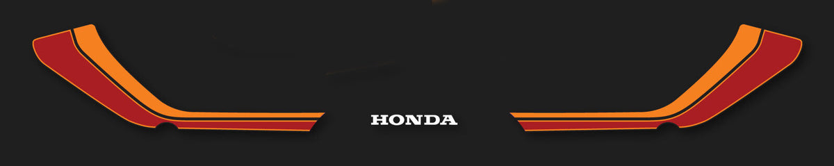 Honda CB750F Tail Section Stripe Decal Set Black Model