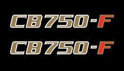 CB750F 1980 Side Panel Logo Decal Set ~ Black Model (73-0726)