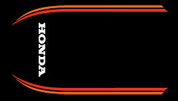 CB750F 1980 Tail Section Stripe Decal Set ~ Black Model