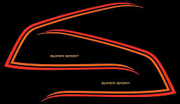 CB750F 1980 Gas Tank Decal Set ~ Black Model (73-0729)