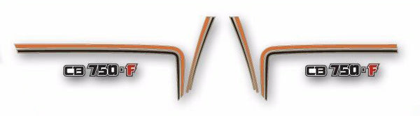 Honda CB750F Side Panel Stripe and Logo Decal Set