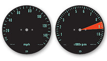 Ladda upp bild till gallerivisning, CB750K 1969-70 Speedo &amp; Tach Face Decal Set ~ MPH