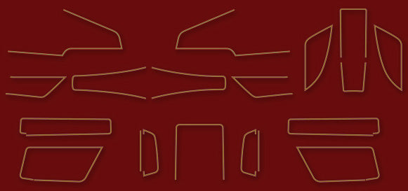 Honda GL1100A Complete Decal Set Red Models