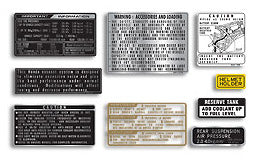 GL1100 1981-82 Warning and Service Label Set (73-0742)
