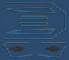 1977 Honda GL1000 GL1000K 1977 Complete Decal Set - Candy Sirus Blue Model