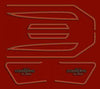 1977 Honda CB750K GL1000K 1977 Complete Decal Set - Candy Antares Red Model