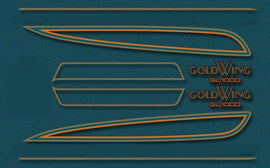 GL1000K 1976 Complete Decal Set ~ Candy Blue Green Model (73-0753)