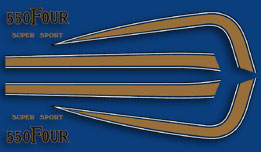 CB550F 1977 Gas Tank & Side Cover Decal Set (73-0763)