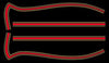 1977-78 Honda CB550K Gas Tank Stripe Decals - Gold/Red Type