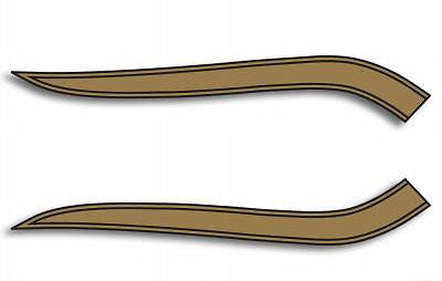 Honda CB750K Gas Tank Stripe Decals Gold Stripes