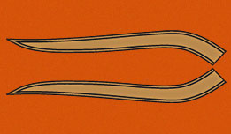 CB750K 1969-70 Gas Tank Stripe Decals ~ Gold Stripes (73-0771)