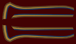 Honda CB750K Gas Tank Stripe Decals Gold/Blue Stripes