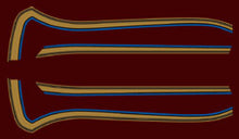 Load image into Gallery viewer, CB750K 1978 Gas Tank Stripe Decals ~ Gold/Blue Stripes