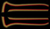 1978 Honda CB750K Gas Tank Stripe Decals - Gold/Red Stripes
