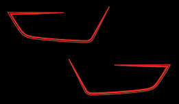 CB750K 1979 Side Cover Stripe Decals ~ Black Model (73-0782)