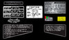 1980 Honda CB750F Supersport - Black Model Only - Warning and Service Label