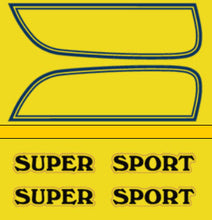 画像をギャラリービューアに読み込む, CB750F 1976 Gas Tank Decal Set ~ Sulfur Yellow Model