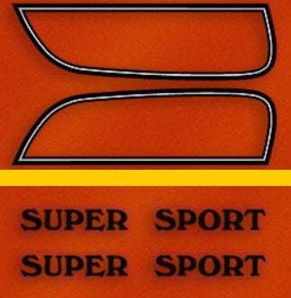 Honda CB750F Gas Tank Decal Set Flake Sunrise Orange Model
