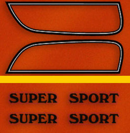 CB750F 1975 Gas Tank Decal Set ~ Flake Sunrise Orange Model (73-0794)