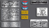 1975 Honda CB400F - Varnish Blue & Light Ruby Red Models - Warning and Service Label Set
