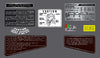 1981-82 Honda CB900F - Silver Model - Warning and Service Label Set
