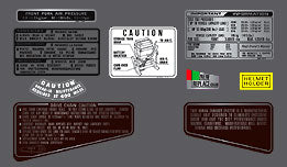 CB900F 1981-82 ~ Silver Model ~ Warning and Service Label Set (73-0805)